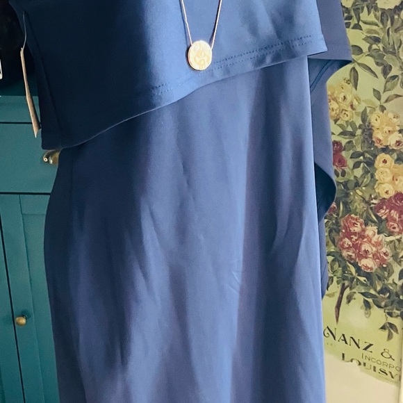 Beautiful Blue One Shoulder Classic Dress XL and NWT - Picture 7 of 12
